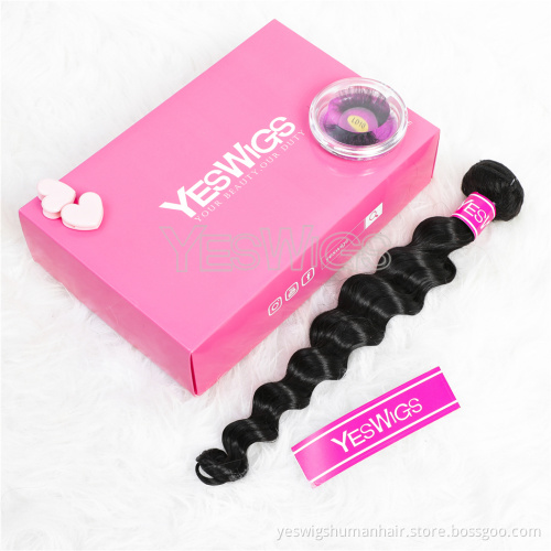 Double Weft Peruvian Human Hair Bundle Extensions Loose Deep Wave Peruvian Young Girl Donor Human Hair Bundles Vendor Wholesale